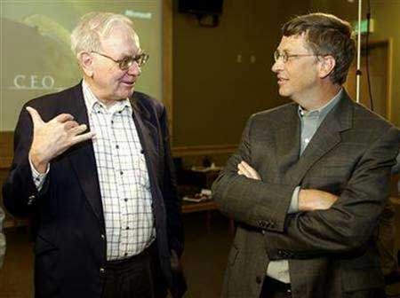 Bill Gates(right) and Warren Buffett(left) Photo:Xinhua Bill Gates(right) and Warren Buffett(left) Photo:Xinhua